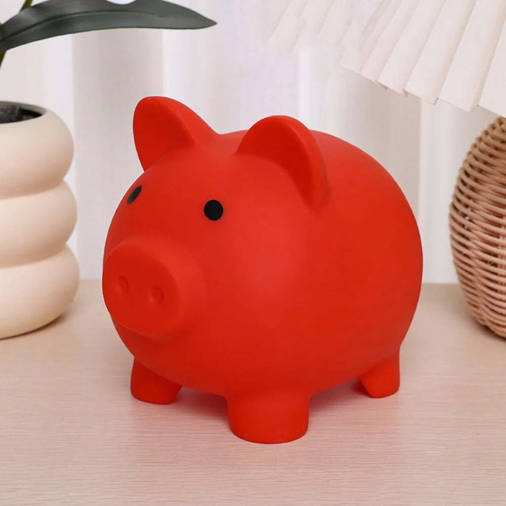 만화 돼지 돼지 저금통 충분한 용량 크리 에이 티브 돼지 돈 저장 상자 마카롱 스타일 만화 돼지 데스크탑 장식품