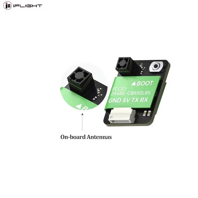 IFlight ELRS 2.4GHz/915MHz Nano RX Open source Receiver W/ 70mm 40mm Antenna Dual-Band for RC FPV Racing Drone