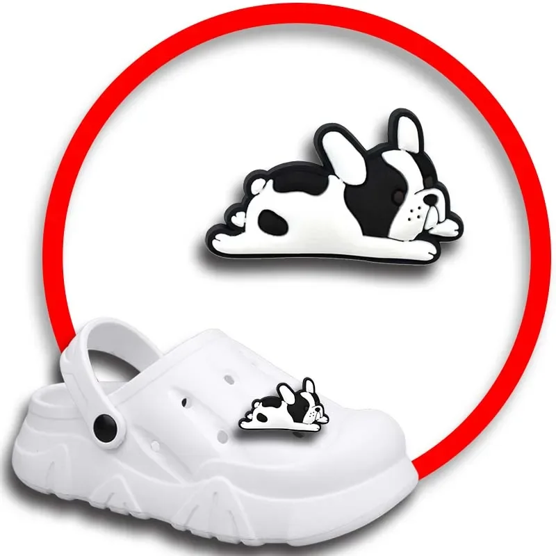 Breloques de chaussures de chien pour Crocs, sandales, sabots pour femmes, épingles à chaussures, accessoires de décorations de chaussures, insignes pour hommes, garçons, filles, enfants, nouveau