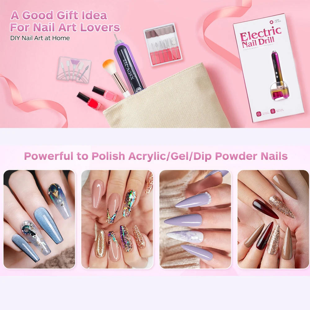 قلم عازل أظافر كهربائي يعمل بمنفذ USB للاستخدام المنزلي أداة تلميع الأظافر لطحن الجلد الميت #6