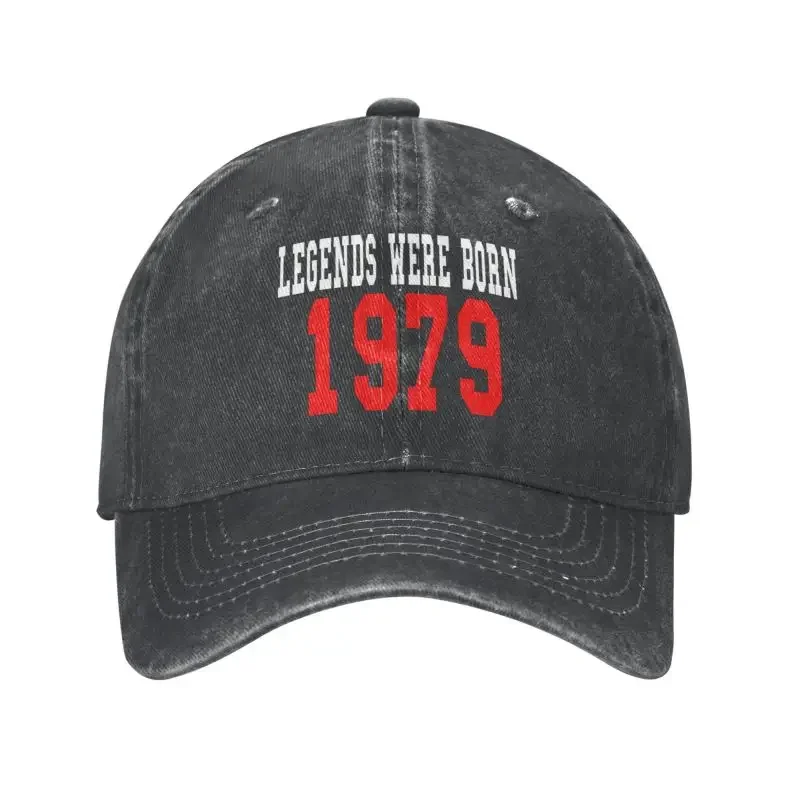 Leyendas de algodón de moda nacen en 1979 la Idea de regalo perfecta gorra de béisbol mujeres hombres personalizado ajustable Unisex papá sombrero al aire libre