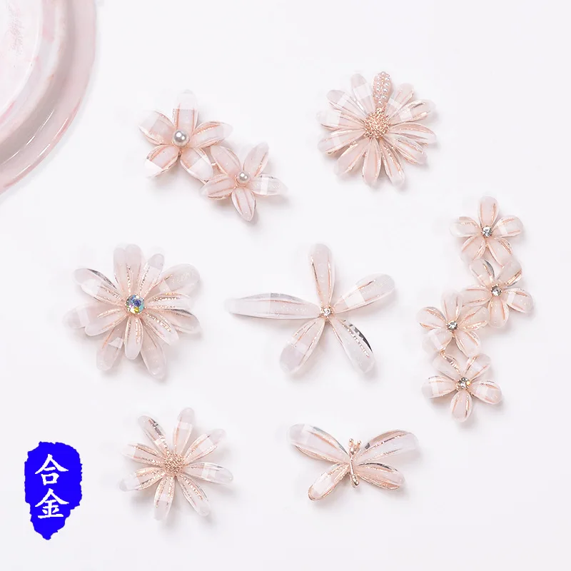 New alloy resin flower heart stamen accessories DIY headgear corsage accessories directly from the manufacturer