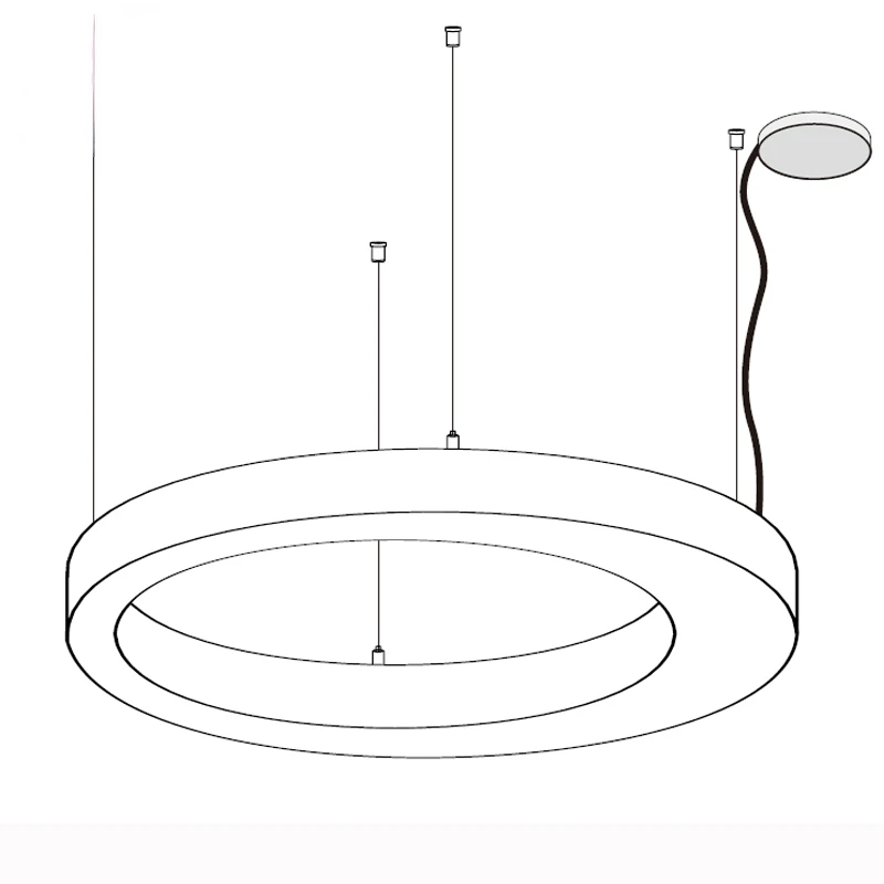 0-10v dimmable, triac dimmable/DALI dimmable moon shape circular led light with different shell colors