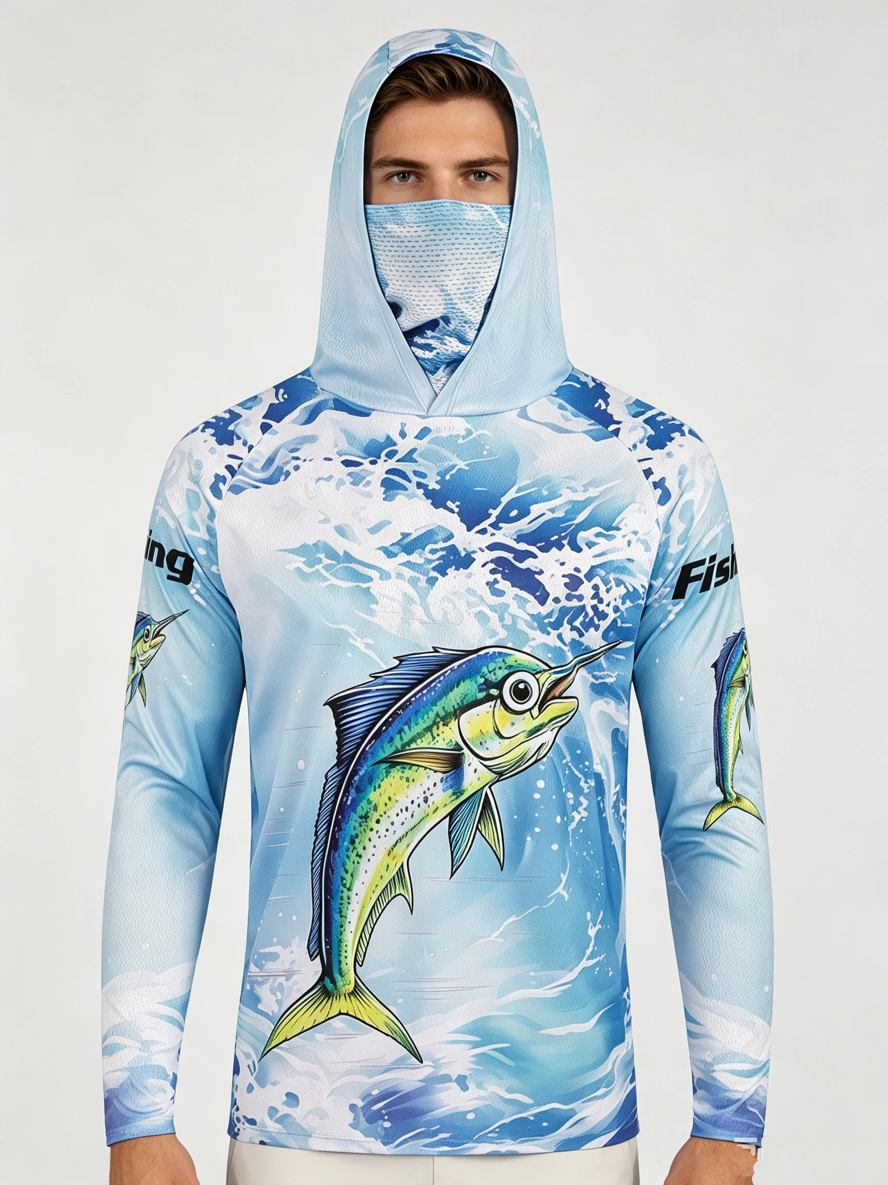 Kemeja Pancing Pria Berkerudun - Fishing Hoodie ulasan dan harga