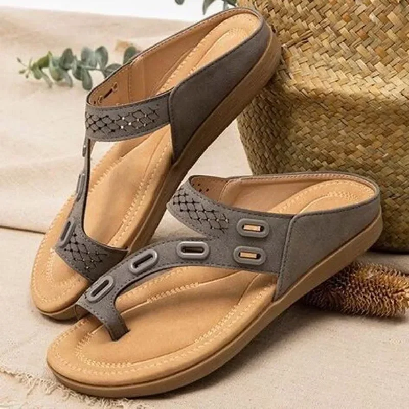 

Women Sandals Premium Orthopedic Women'S Shoes Flat Slipper Vintage Anti-Slip Sandals Women Flip Flops Ladies Shoes Plus Size 44