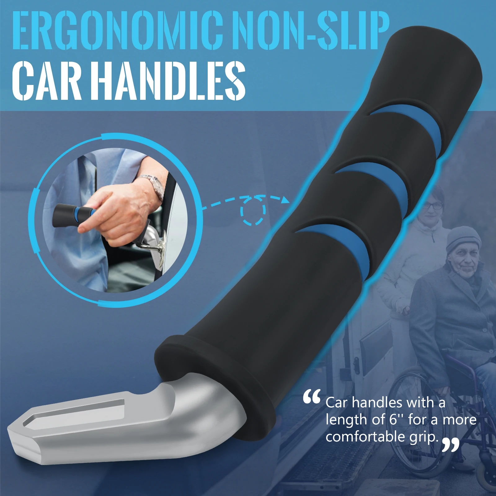 Winter Trip Car Door Assist Handle Portable Automotive Door Latch Handle Vehicle Door Grab Bar Stand Assist Suitable For Seniors