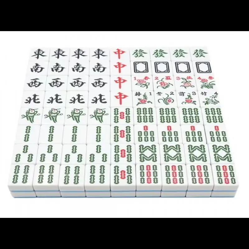 Mahjong chinês tradicional para entretenimento, clássico jogando o jogo, 144 PCs/Set, No.44