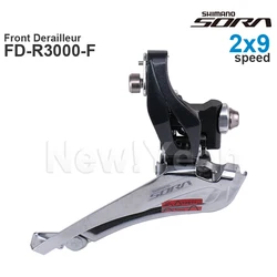 SHIMANO SORA R3000 2x9 Speed Front Derailleur FD-R3000-B RD-R3000-F Brazed-On Mount / Clamp Band Mount Road -Original parts