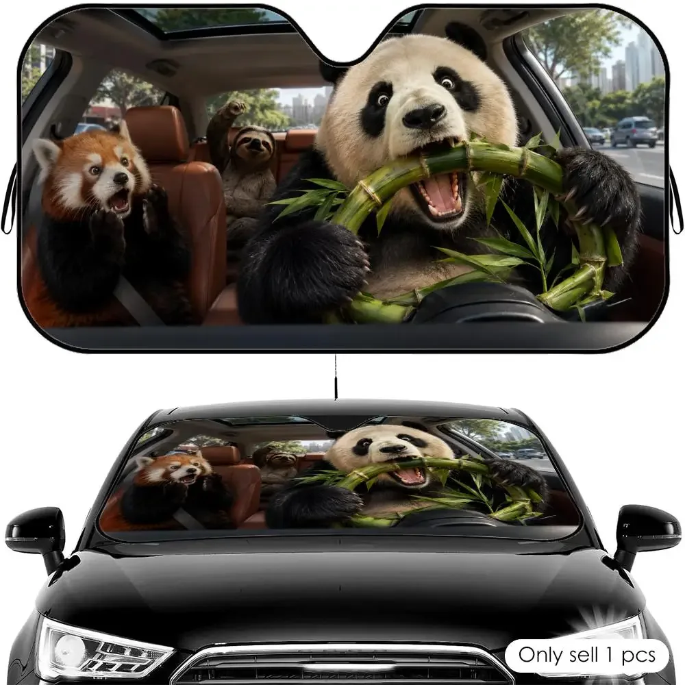 

The Couch-Potato Panda Sun Visor Car Windshield Sun Shade UV Protection Heat Insulation Cover Universal Sun Protector