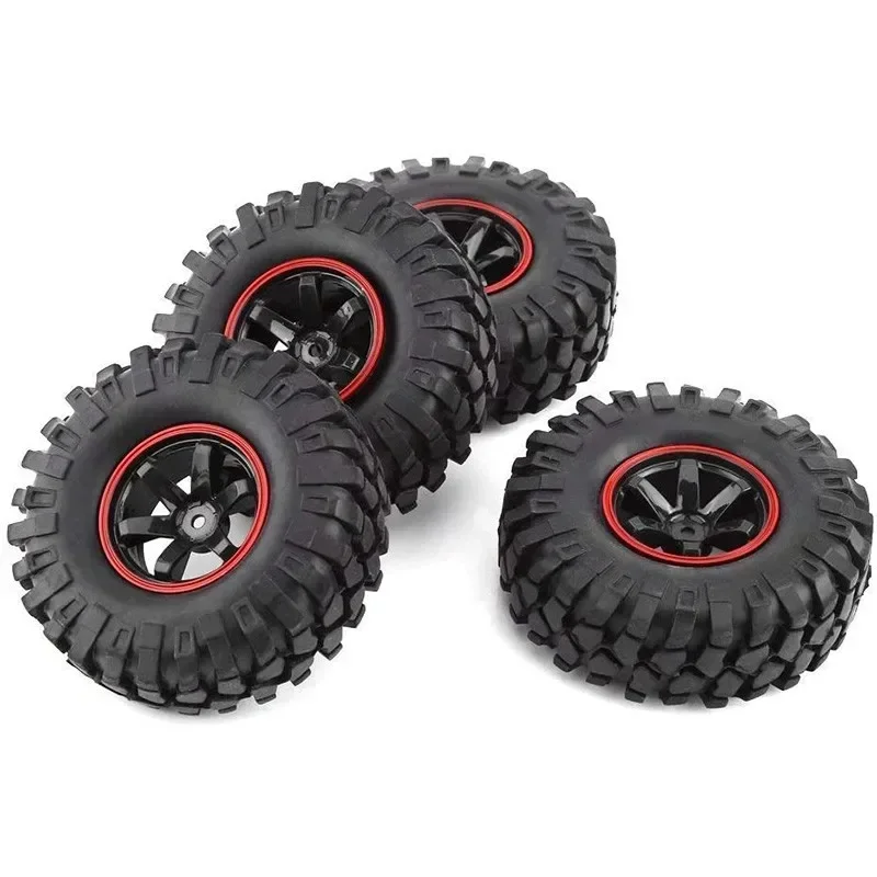 Pneus de voiture tout-terrain en caoutchouc super doux, jante hexagonale pour Tamiya CC01 D90 70l'autorisation, 1/10 pouces, 1.9 pouces, 96mm, 12mm, 4 pièces