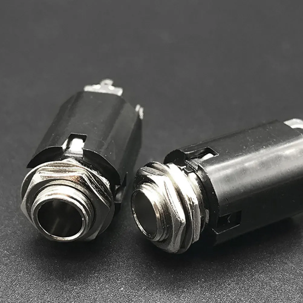 

5Pcs Metal Jacks for Guitar Durable Output Replacement Parts 6.35mm Electric Guitar Jacks Metal Jack Socket Pickup Jack