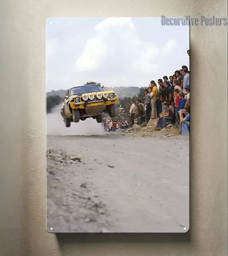 Opel Ascona Rally Acropolis Racing Car Group B Металлический плакат - Знак 20x30см