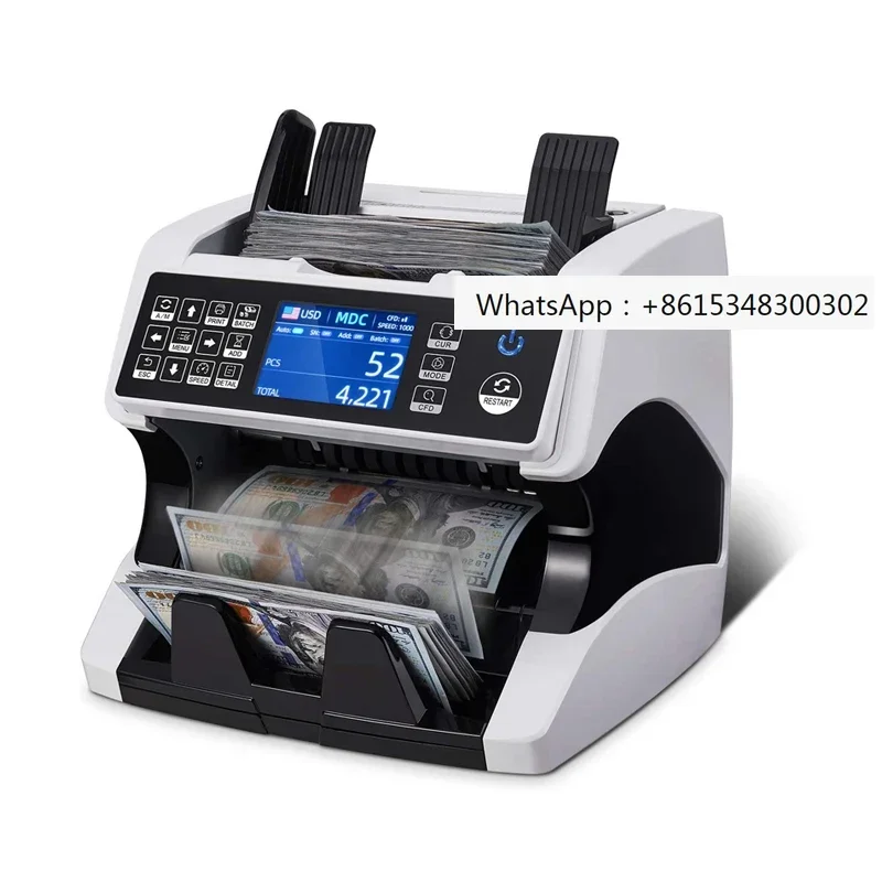 AL-920 CIS Multi Currency Automatic Ticket Counting Machine Currency Combination Value Ticket Counting Ticket Counter