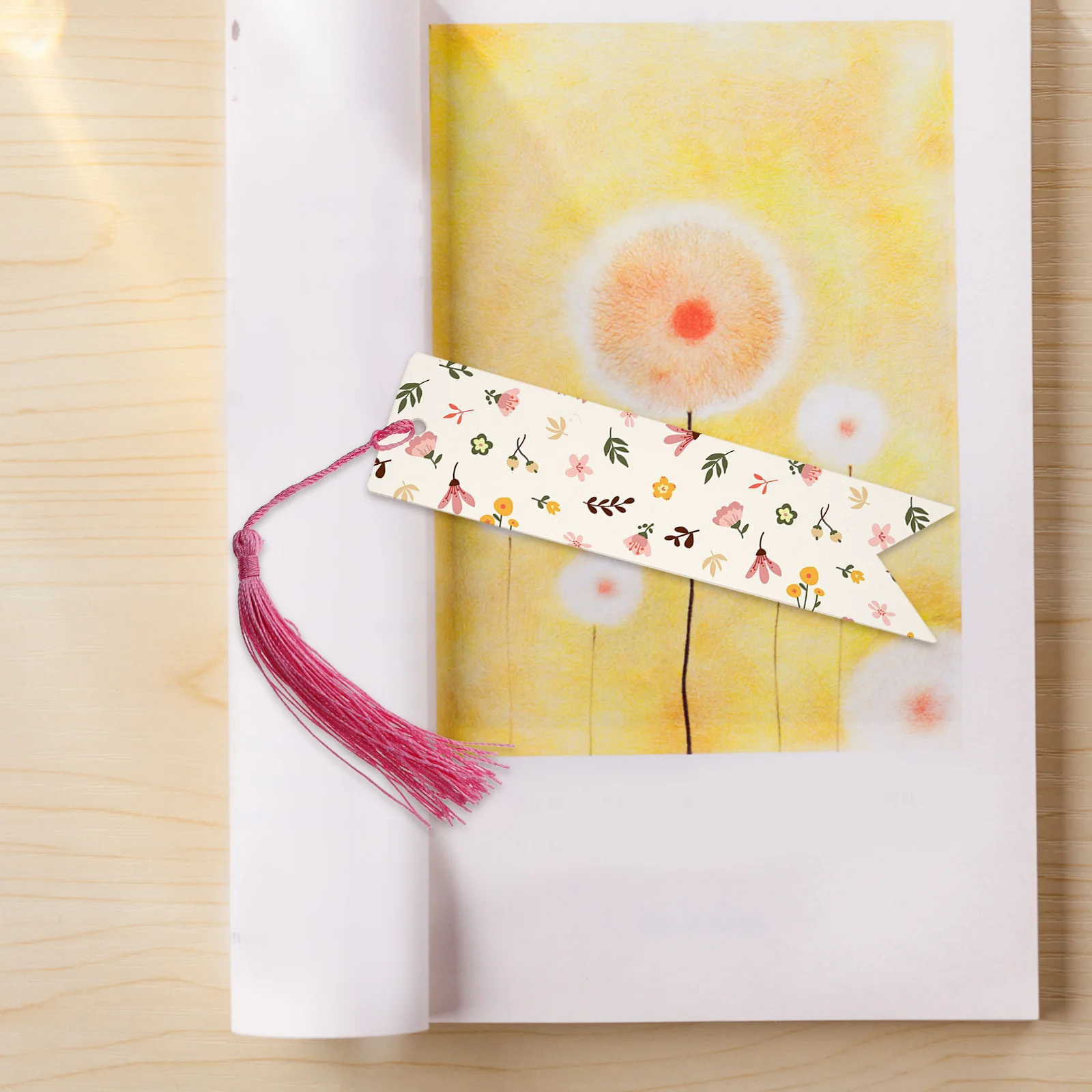 

1Set Clear Acrylic Bookmark Blanks Lightweight with Colorful Tassels Pendant for Students Readers Blank Bookmarks