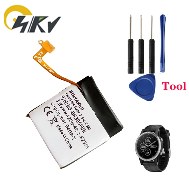 EB-BR380FBE 420mAh Battery For Samsung Gear 2 SM-R380 Gear 2 Neo SM-R381 Digital Smart Watch Battery