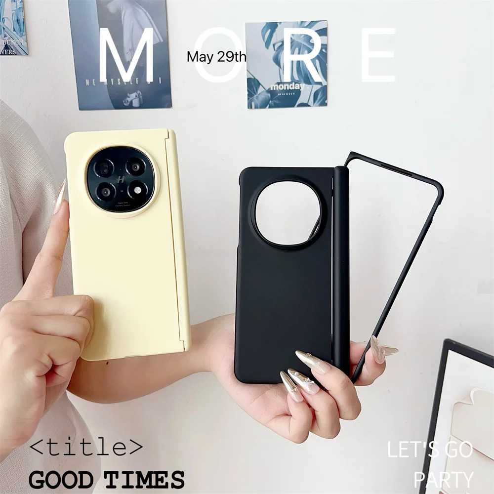 Etui na telefon w jednolitym kolorze do OPPO Find N5 Axis Hinge Protective PC Hard Shell Back Cover — zdjęcie produktu 3