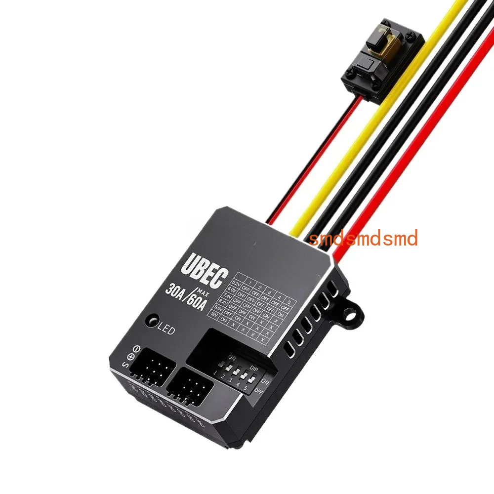 30A HV UBEC 3-18S 9-80V Input Adjustable 5.2/6/7.4/8.4/9/12V Output /8 Parallel Outputs/aluminum Case for RC Model