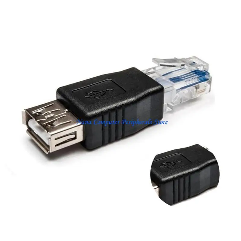 F68C Adaptor USB Ke RJ45 USB Konverter Steker Ethernet Betina Ke RJ45 Jantan untuk Adaptor Internet Kecepatan Konektivitas