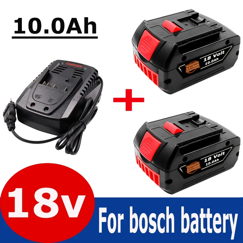 NEW 18V 10Ah Rechargeable Li-ion Battery For Bosch 18V Power tool Backup 10000mah Portable Replacement BAT609 Indicator light