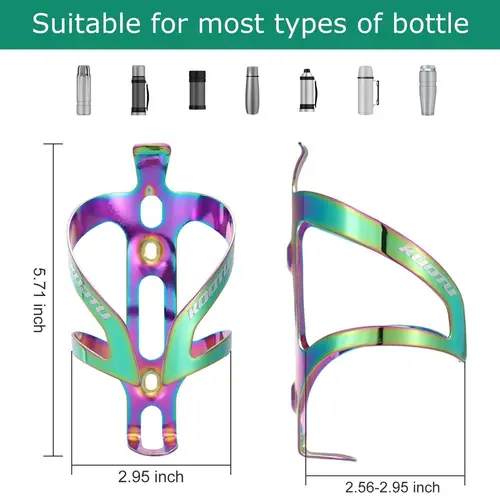 Imagen 2 del producto KOOTU-jaula de botella de agua colorida para bicicleta, alta resistencia y durabilidad, Universal, para carretera de montaña
