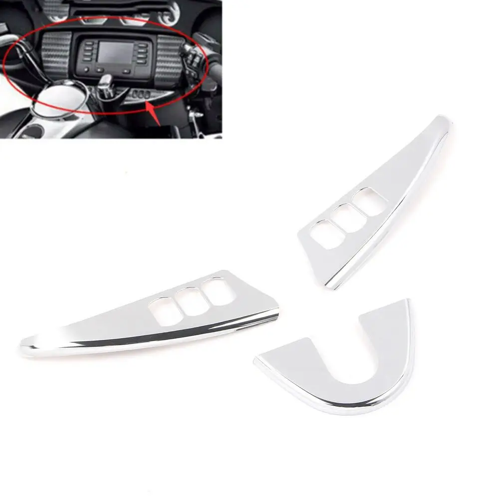 

Chrome Inner Fairing Switch Panel Accent Cover For Harley Electra Street Glide