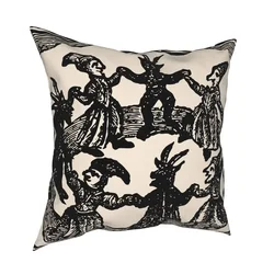 Witches Circle Dance Pillowcase Soft Polyester Cushion Cover Decor Gothic Pillow Case Cover Bedroom Square 45*45cm