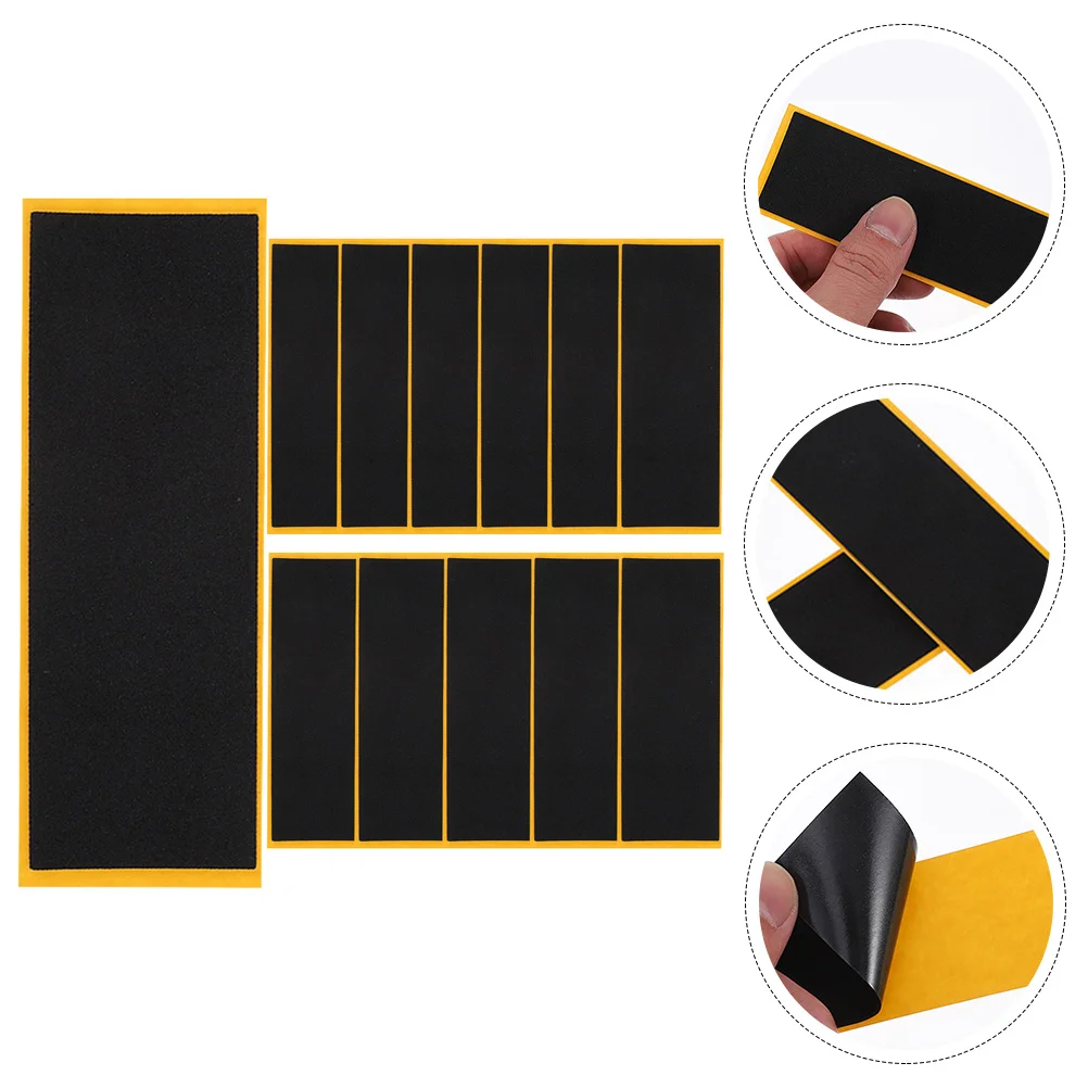 12 Pcs Finger Skateboard Stickers Grip Tape Bike Foam Tapes Accessories Adhesive