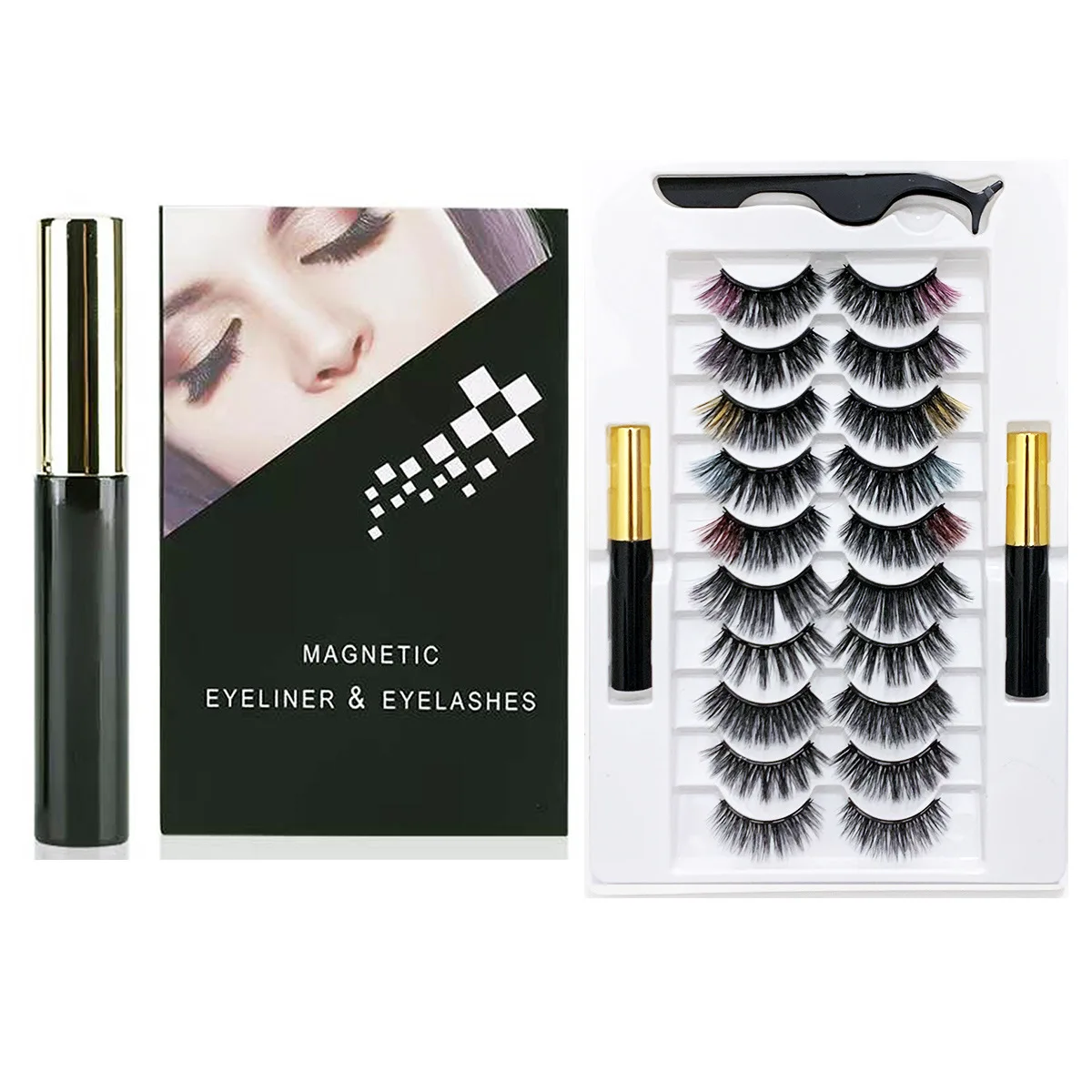 Magnetic Eyeliner, Magnet Eyelashes, False Eyelash, Natural Eyelashes, Tweezers, False Eyelashes, Factory Wholesale