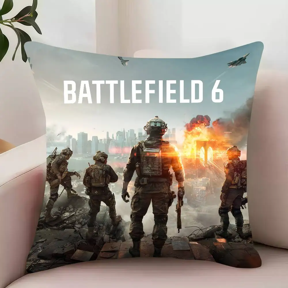 Game B-Battlefield 6 Hot Pillow Case Decor Protective Covers Comfortable soft for Sofa Living Room Home office