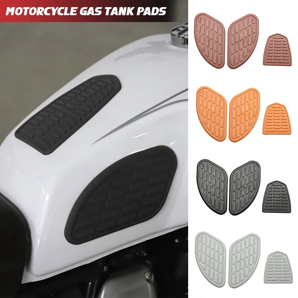 Universal Motorcycle Cafe Racer Fuel Tank Pad Side Gas Tank Sticker Knee Grip Protector Vintage Side Panels For Honda Yamaha