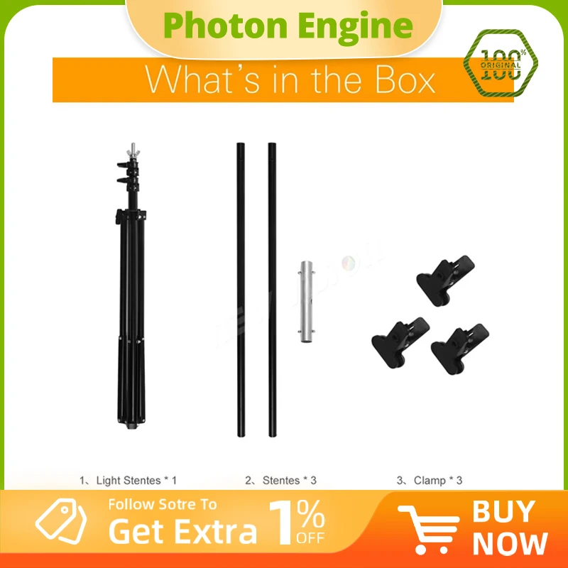 

Большой ПВХ-фон для фотосъемки, подставка для фона, металлическая система с 3 зажимами, макс. 152 см х 200 см
