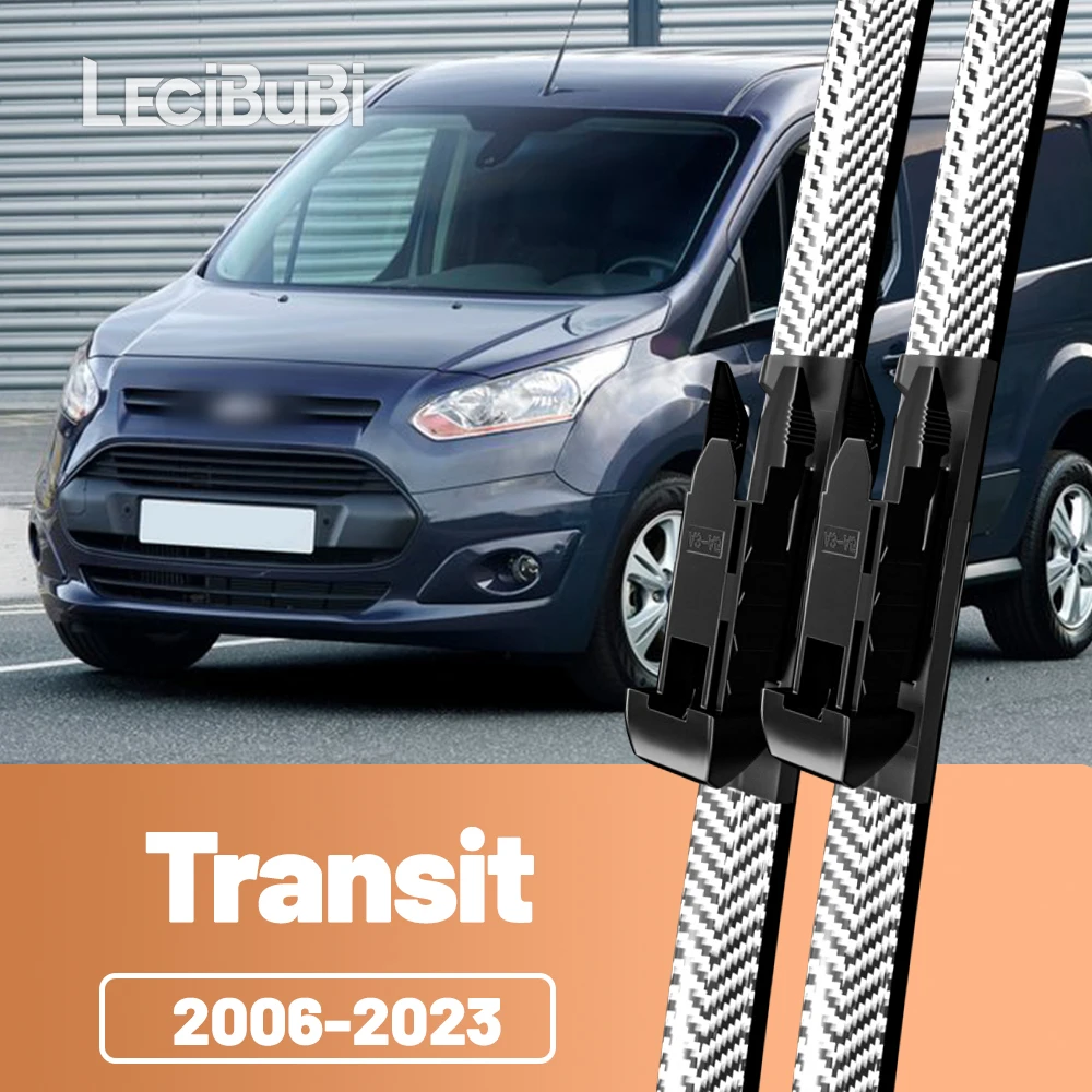 2 stücke Frontscheibe Scheibenwischerblätter Carbon Faser Scheibenwischer Für Ford Transit Connect Tourneo Custom Courier 2006-2023 2012