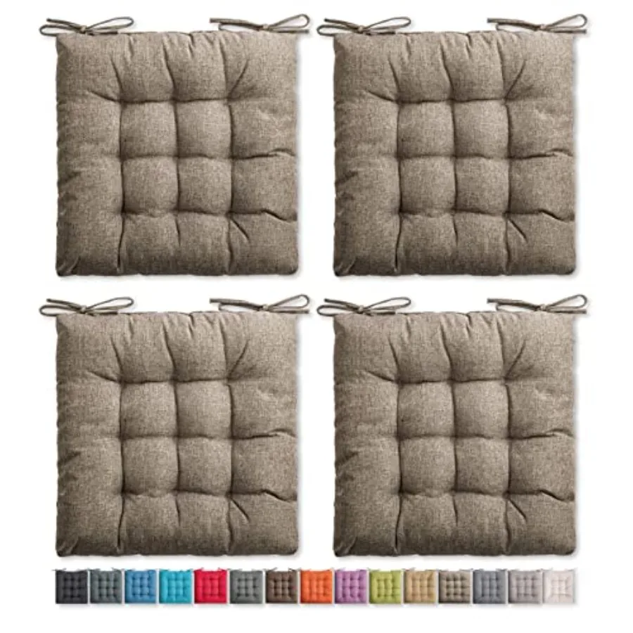 

Набор из 4 подушек для стульев, накладок на сиденья, ковриков для стульев для использования в помещении и на улице, для обеденных стульев, кухонных стульев, стульев для столовой, 16 дюймов