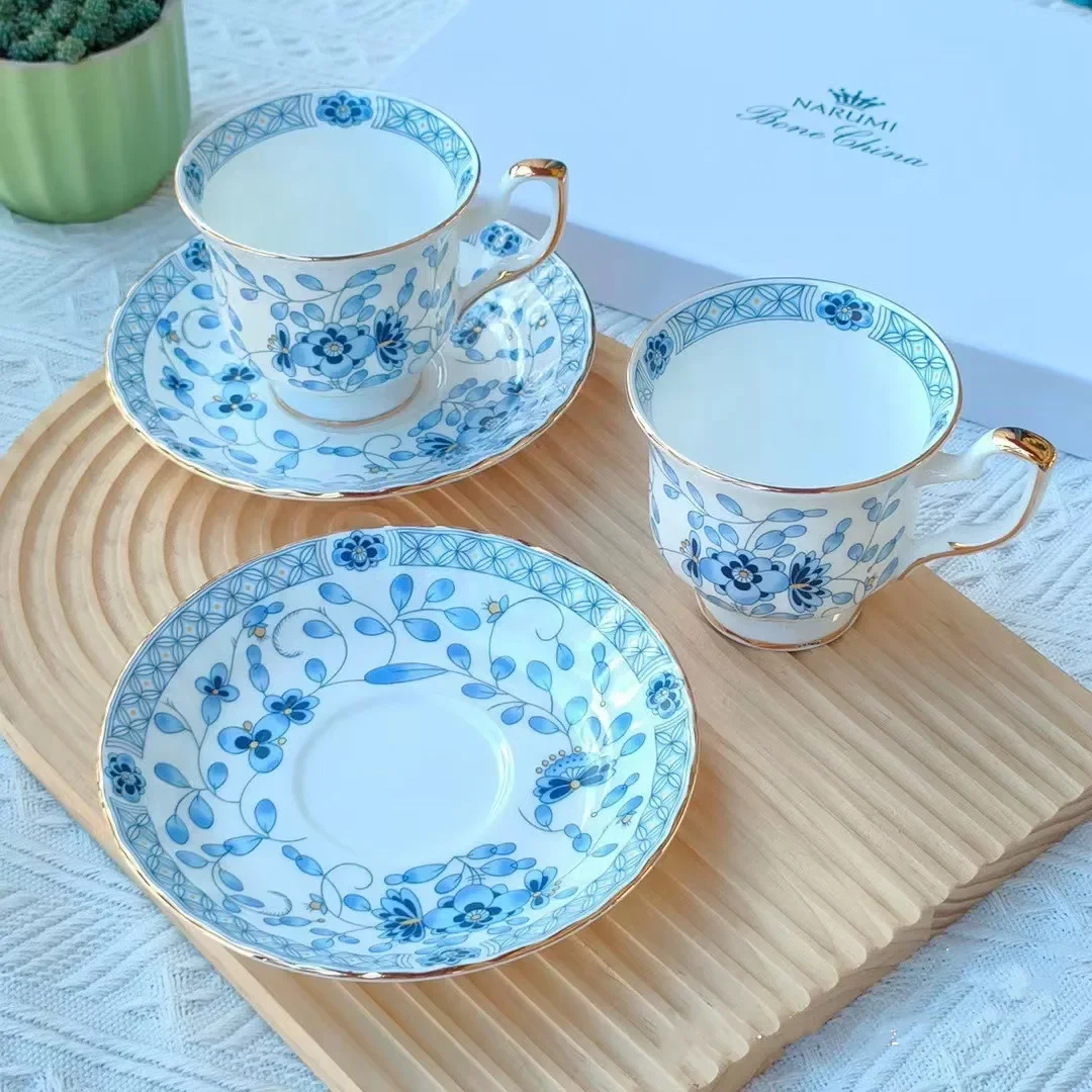 European Bone China Lovers Coffee Cup Dish Set Household Pastoral Afternoon Tea High-end Tableware Italian Tea Set Gifts Mugs