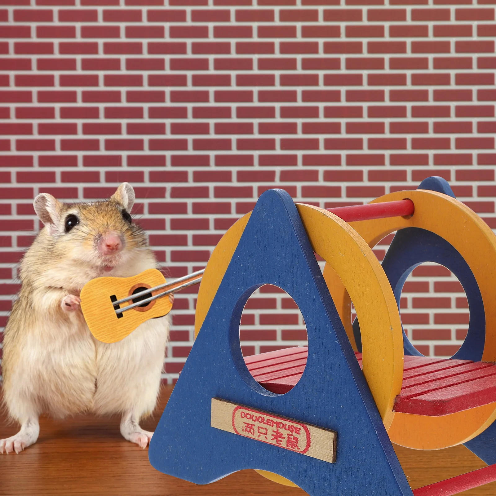 

Colorful Wooden Seesaw for Small Animals Playground Climbing Activity Center Hamster Gerbil Squirrel Mouse Pet Entertainment