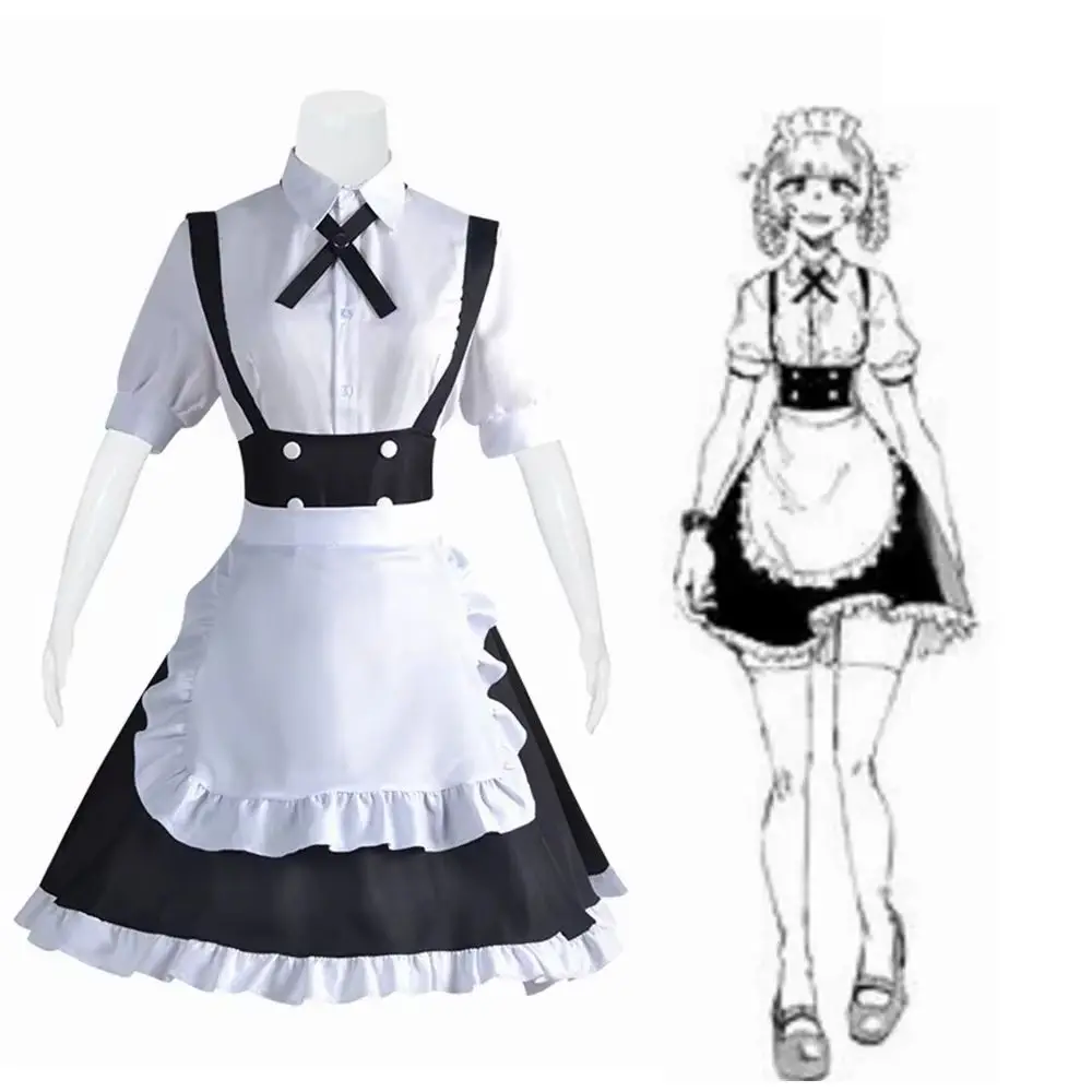 

Call of the Night Anime Nanakusa Nazuna Maid Cosplay Costume Women's PVC Outfit with Skirt And Top