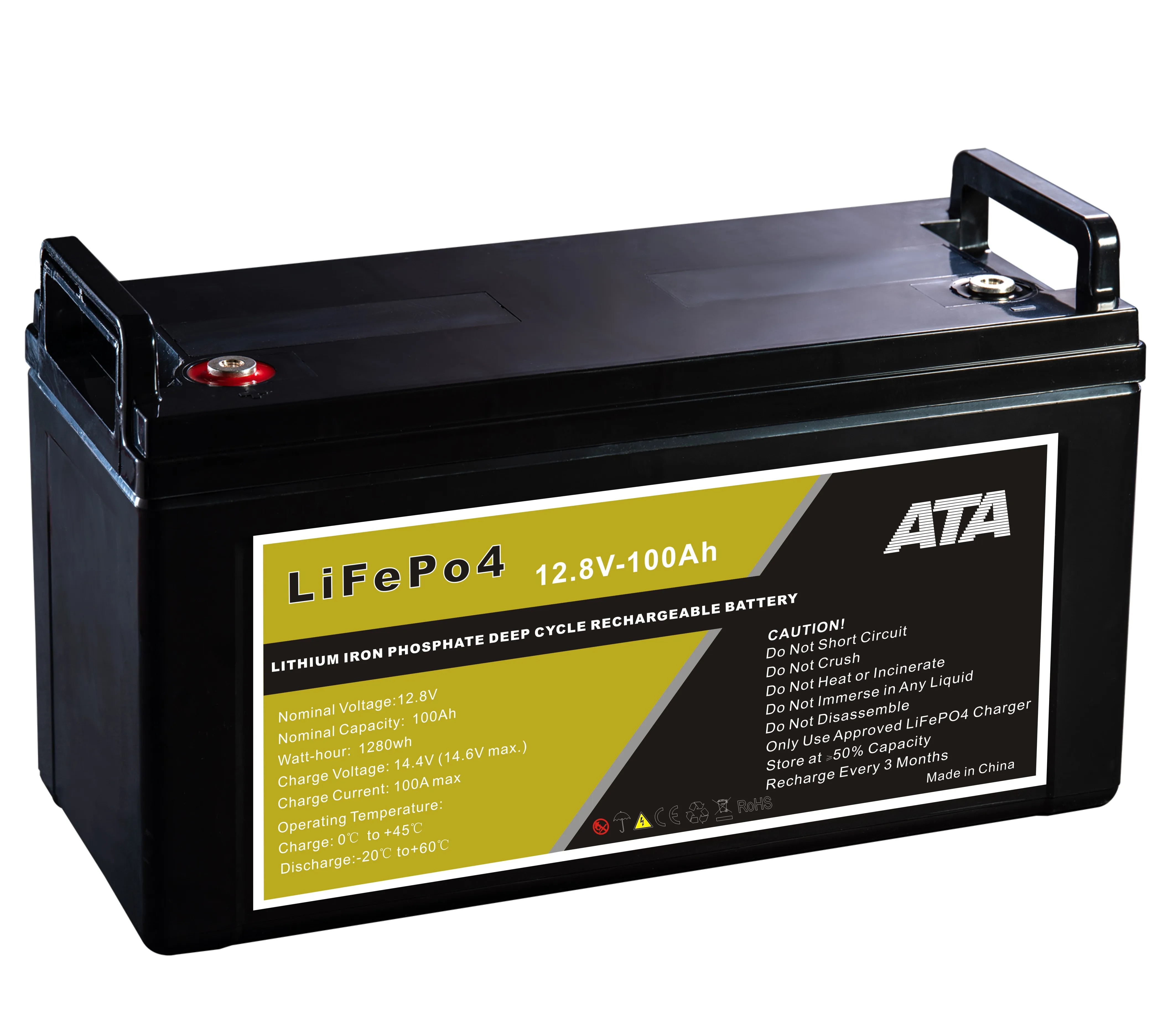 New product lithium motorcycle battery 12.8V 1600mAh motorbike starter CCA90 long cycle life