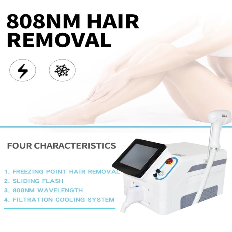 Portable Professional 808nm Diode Laser Hair Removal Skin Care Shrink Pores Wrinkle Machine Multifunction Tattoo Removal Machine