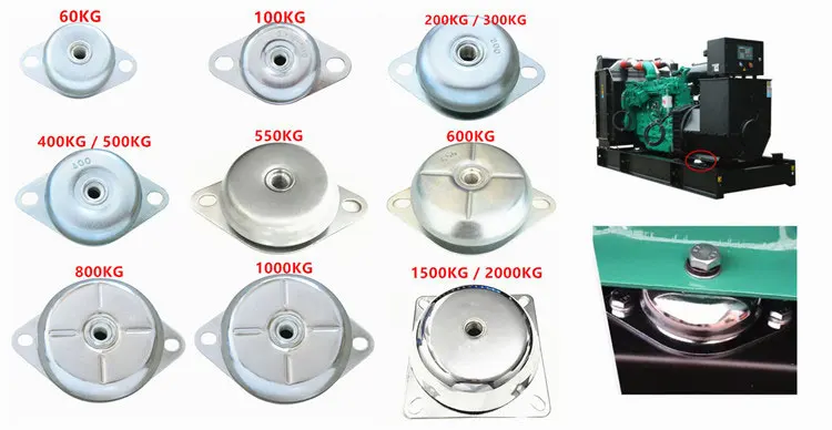 60KG/ 100KG Generator Rubber Shock Absorber  Mounts Diesel Engine Air Compressor Compressor Water Pump Rubber Damping Pad