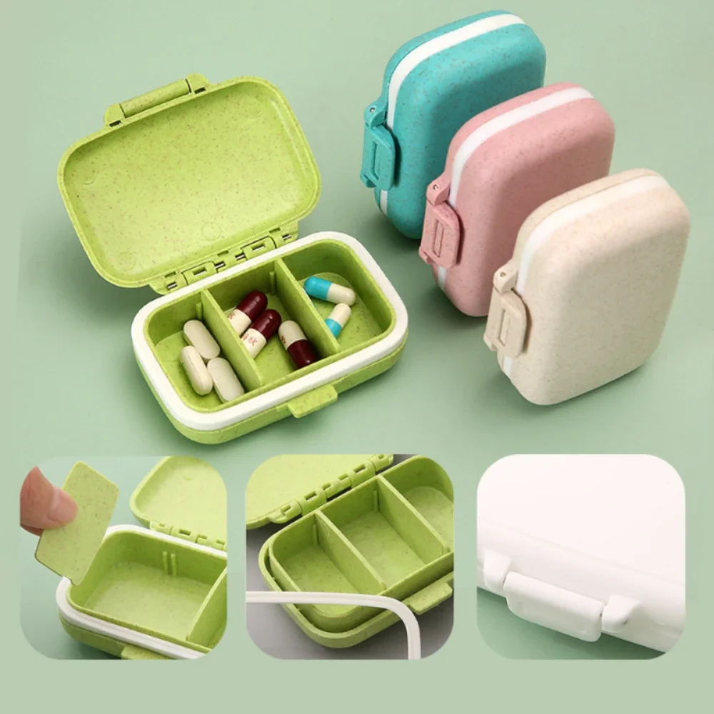 Mini Portable Pills Organizer Case 3 Grids PillBox Tablet Storage Container Weekly Medicine Pill's Box Pill Case Drug Dispense