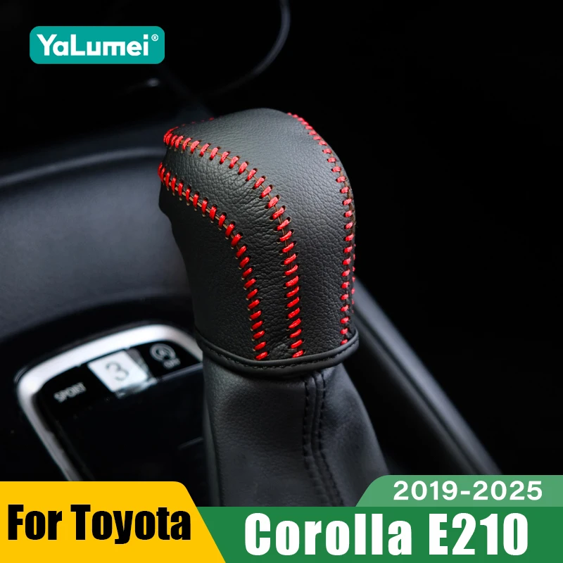 Für Toyota Corolla E210 2019 2020 2021 2022 2023 2024 2025 Hybrid PU Leder Auto Getriebe Shift Kopf Abdeckung trim Auto Zubehör