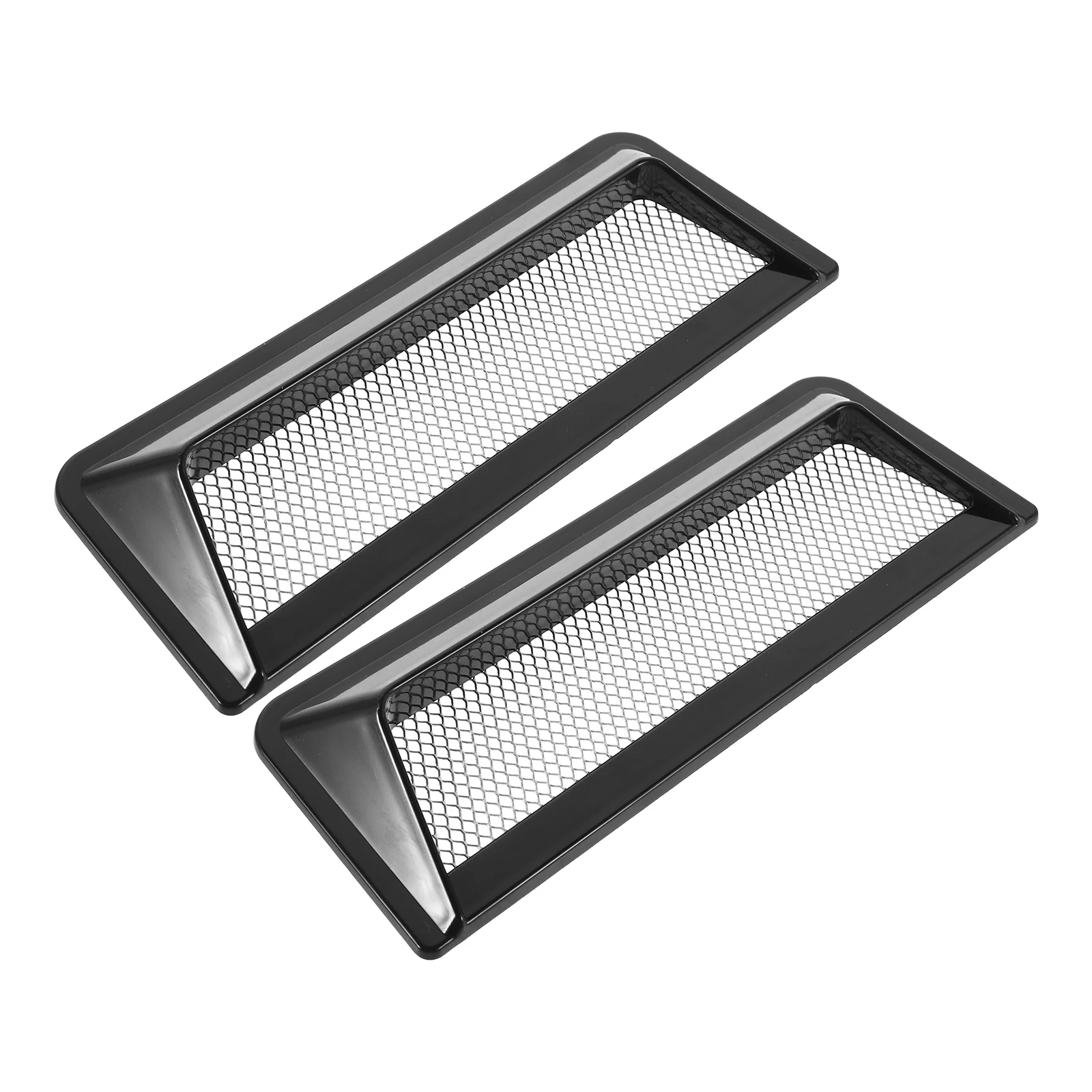 

Car Hood Vents Cover Trim Shark Gill Stickers Durable ABS Material Easy Installation Universal Fit Car Modification