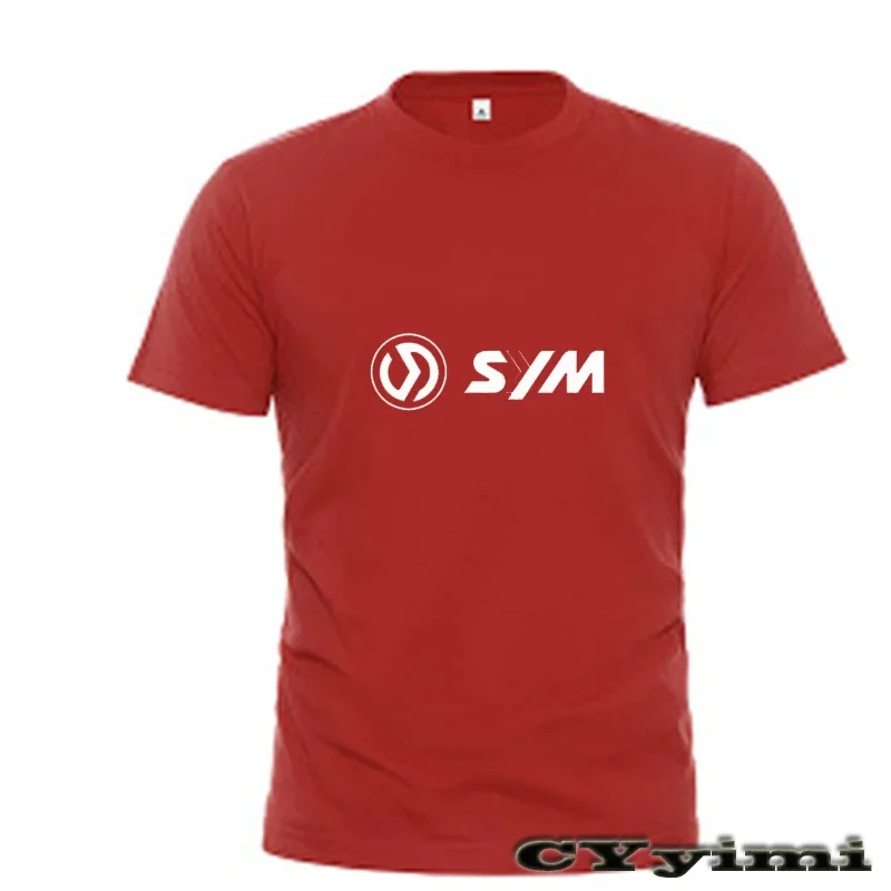 Camiseta de manga corta para hombre, camisa con logotipo, 300 algodón, cuello redondo, para SYM CRUISYM, 100%