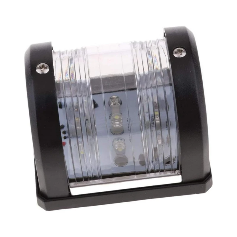 ISURE MARINE 1Pair Boat Pontoon LED Navigation Light Black ABS Plastic Housing