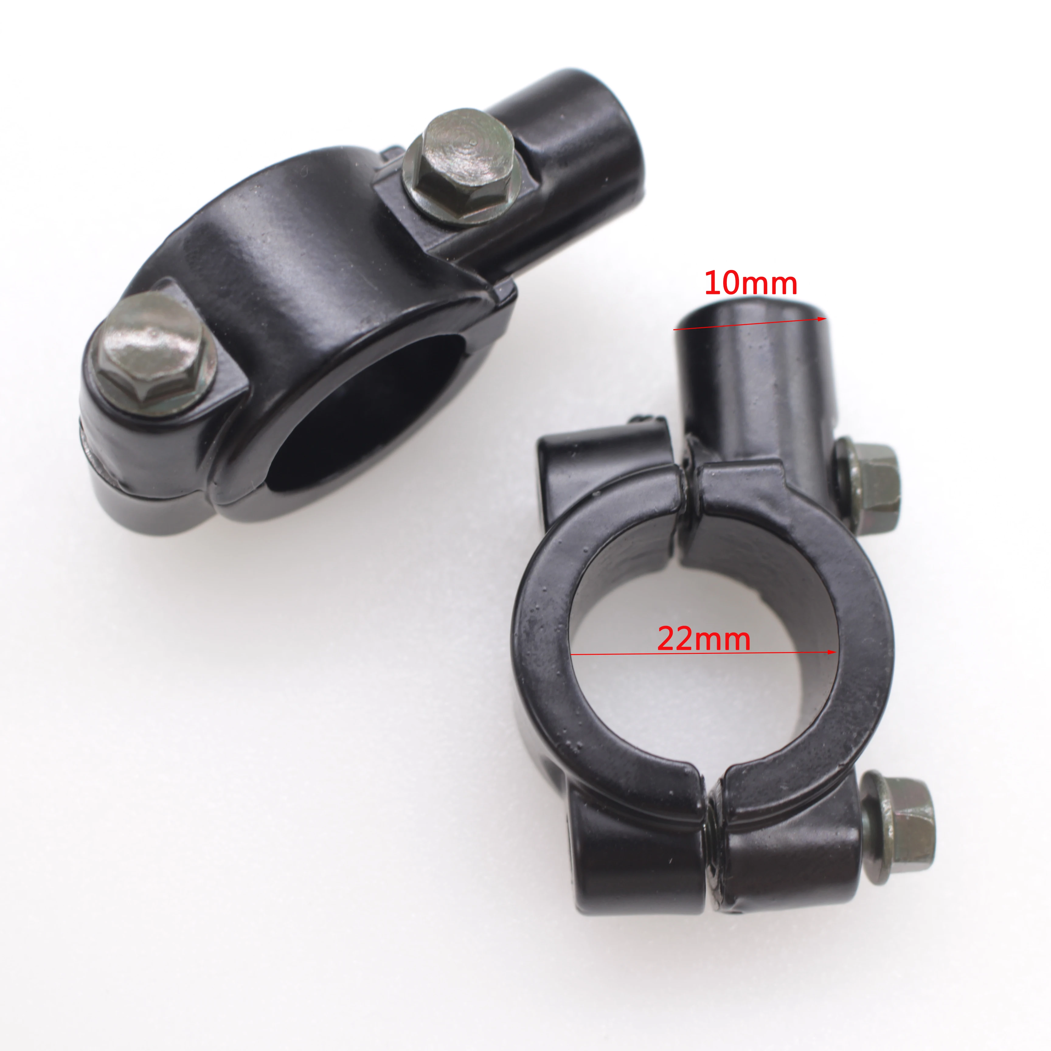 Motorcycle Rearview Handlebar Mirror Mount Holder Adapter Clamp Base 10mm Black Electroplated  Aluminum Motorcycle Tool