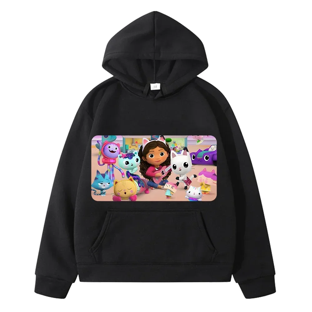 

Pattern Printed Men Hoodies Kawaii Gabbys Dollhouse Anime Cartoon Trendy Sweatshirt Graphics Pullover Male Autumn Winter Clothes
