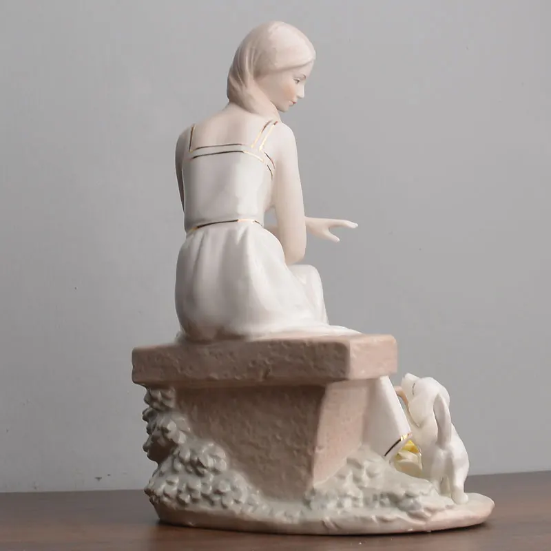 European Style Ceramic Figurine Western Beauty Living Room Wine Cabinet TV Cabinet Home Decoration view 4
