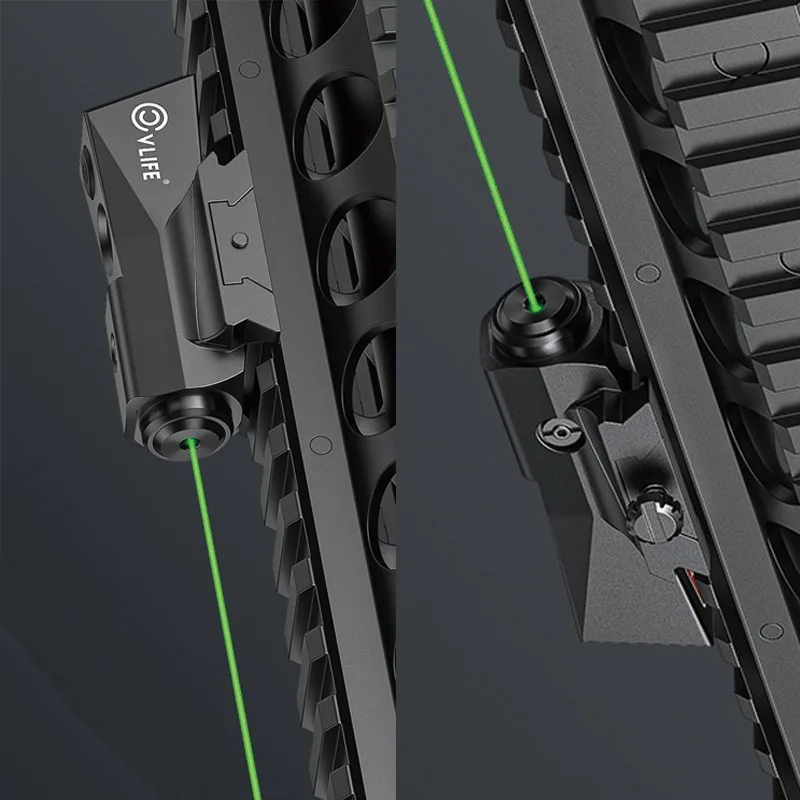 البصر بالليزر الأخضر متوافق مع Picatinny Rail التكتيكية بالليزر البصر المغناطيسي القابل لإعادة الشحن