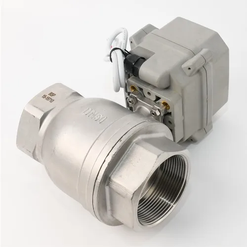 Imagen 2 del producto Válvula de control eléctrica DN40, control 4-20mA o 0-10V, válvula proporcional de 2 pulgadas, accionamiento de 15 Nm, ISO5211 para vástago de 11*11 mm, engranajes metálicos