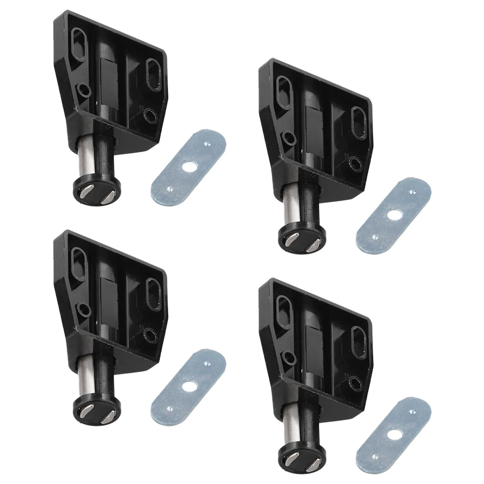 Push To Open Touch Latch Wardrobes Bathroom Kitchen Easy To Use Magnetic Parts White/Black Cabinet Doors Drawer
